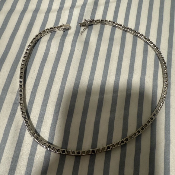 KATE RIVIÈRE NECKLACE IN 3.75MM LAB WHITE SAPPHIRE - Picture 3 of 3